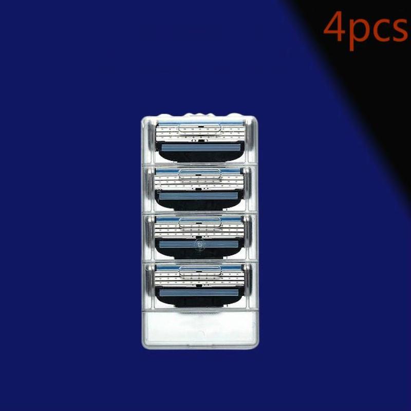 

New 4Pcs Compatible Manual 3 Layers Blades System Men Face Shaving Razor Tool Razor Blade Shaver 4pcs
