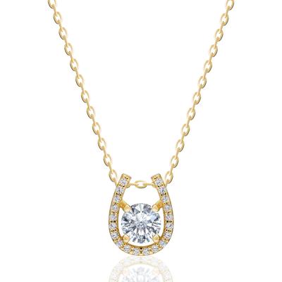 Necklace In Magazine Beautiful Hundred Quality Horseshoe Metal Cubic Silver 925 [La Paume] Women's [Featured Women's Flowers/Top Shine] Design,