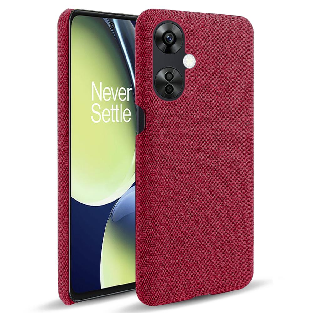 

For OnePlus Nord CE3 5G/CE 3 Lite 5G/Nord N30 5G Shockproof Non-Slip Case Cloth+Hard PC Protective Phone Cover Red