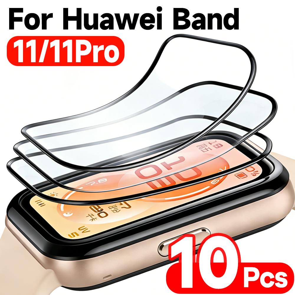 10-1pcs Flexible PMMA Composite Film for Huawei Band 11/11 Pro HD Screen Protector 3D Full Cover Anti-scratch Protective Films