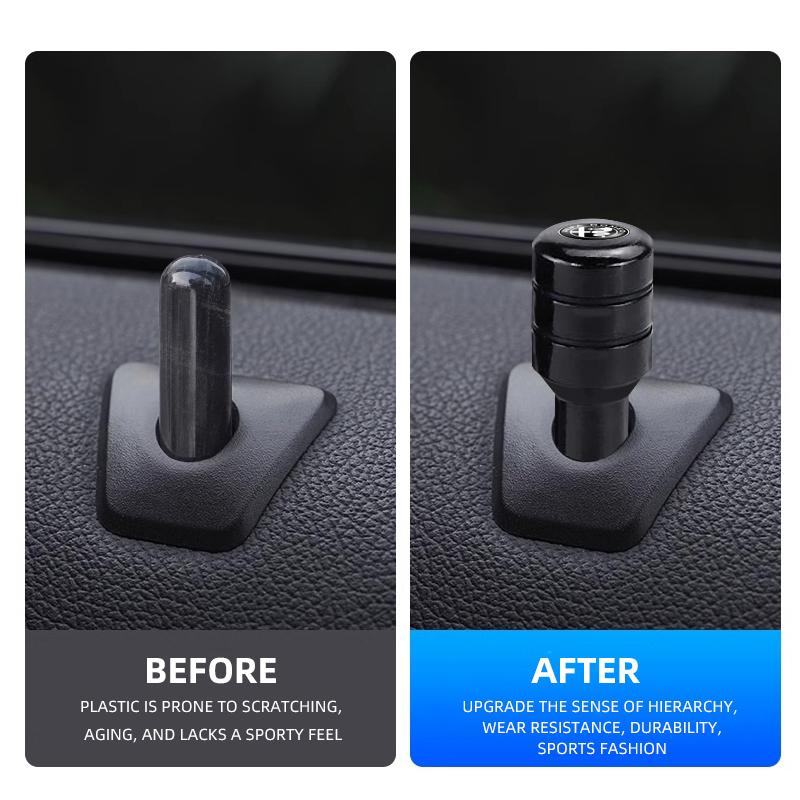 For Alfa Romeo 2/4Pcs Car Door Lock Pin Door Lock Rod Car Knob Pull Security Insurance For Alfa Romeo serpent Giulia 159 156 MIT
