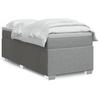 VidaXL Slatted Bed Base and Mattress Light Grey 90x190 Cm Fabric, Bed, Platform Bed, Panel Bed, Furniture of 3285095