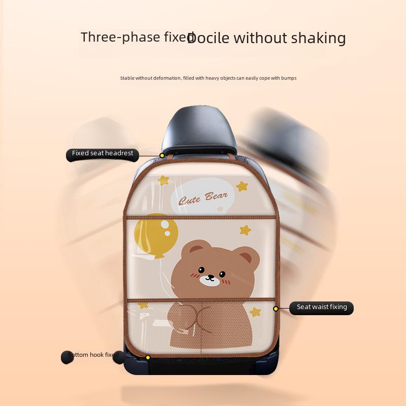 Niedlicher Cartoon Anti-Tritt Autositz Rückenschutz Pad für Kinder