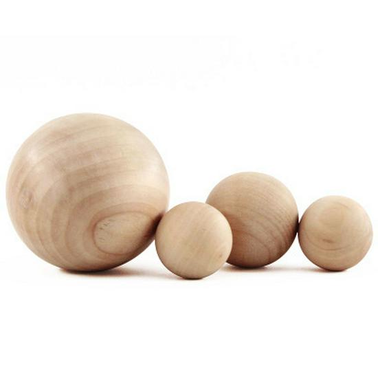 Montessori Educational Solid Beech and Paulownia Wood Colored Beads
