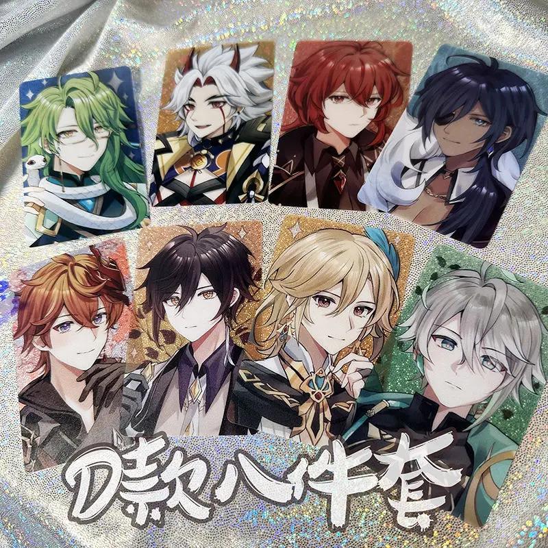 Anime Game Impact 8Pcs/Set Fontaine Sumeru Transparent Card PVC Lomo Cards Photocard For Fans Collection Take a Group Photo
