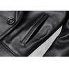 Chinese Size Long Jacket Men Genuine Leather Wind Coat Classic Black Plus Size Cowhide Jacket Casual Leather Cloth