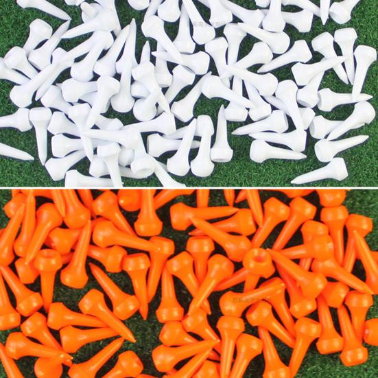 50Pcs Plastic Golf Tees for Irons Hybrids Par Threes Low Profile Woods And The Driving Range Short Golfing Tees for Lower Friction And Longer Distance