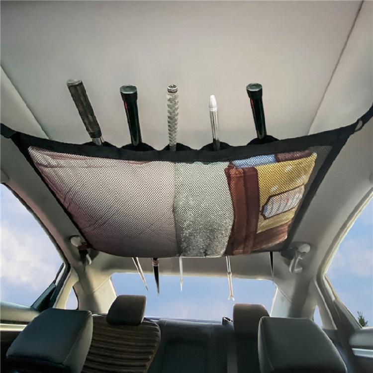 Car Storage Pocket Roof Interior Cargo Net Bag Pouch Sundries Storage Organizer