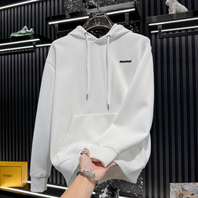 Herren-Kapuzenpullover im europäischen Stil mit Stickerei - Herbstkollektion 2025, Trendiges Light-Luxury-Design.