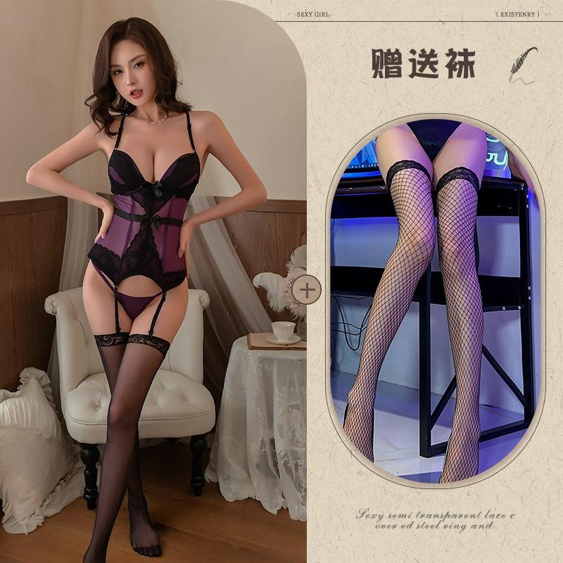Night listening incense lace fish bone waist waistcoat garter small chest big free sexy pajamas onesie shapewear