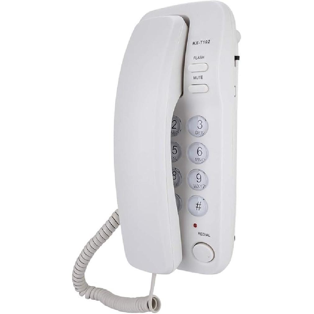 Wall Mount Landline Telephone Extension No Caller ID. Home Phone for Hotel y Family Business Telephone for Hotel and Family.(Black)