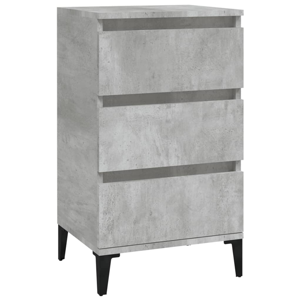 Nightstand Concrete Grey 40 x 35 x 70 cm Engineered Wood