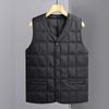 Men's Lightweight Stand-up Collar Down Vest for Autumn/Winter – Plus Size Sleeveless Jacket