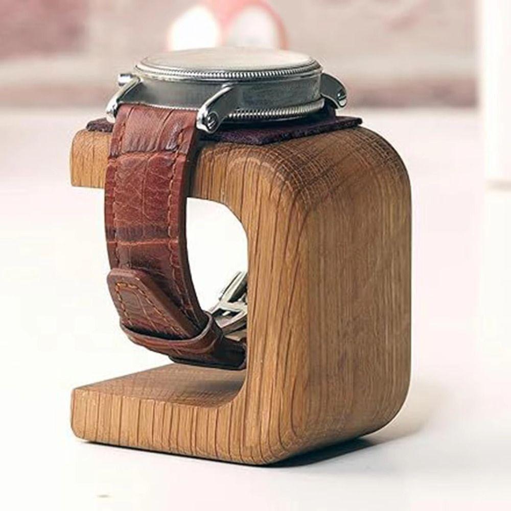 Tischplatte Ornament Uhrenständer Holz Schmuck Organizer Halter für Armband Ring