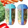 3Pcs Salad Meal Shaker Cup Fresh Salad To Go Container With Fork And Salad Dressing Holder-B61B