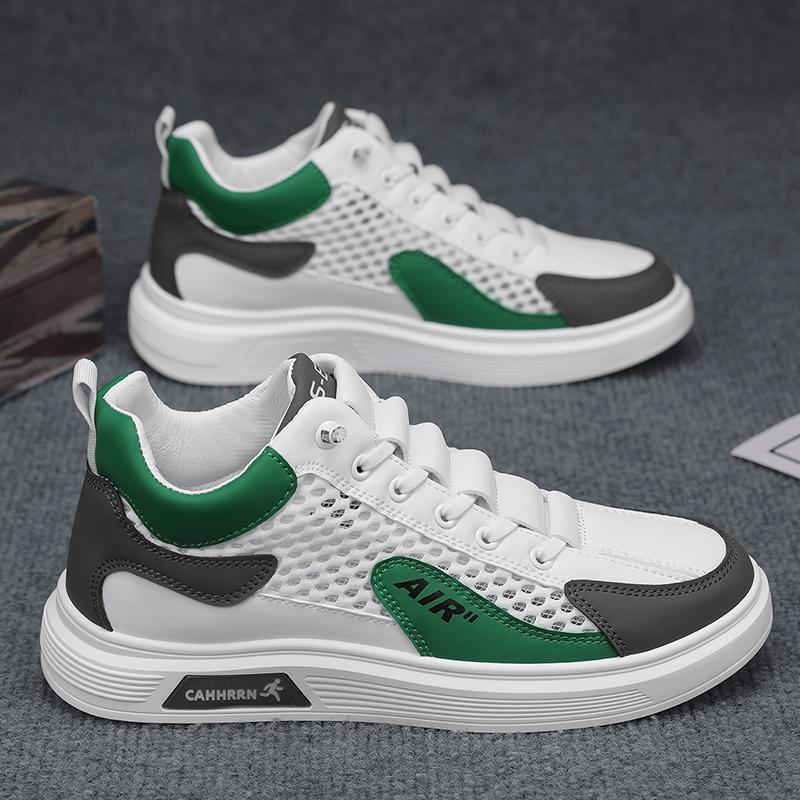 Men's shoes 2025 summer new breathable mesh sports casual shoes trend page high top fashion men's board shoes student