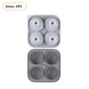1-5PCS Golf Ball Shape Large Ice Ball Mold Silicone with Funnel Easy Release for Whiskey Bourbon Cocktails Home Bar Freezer Tray