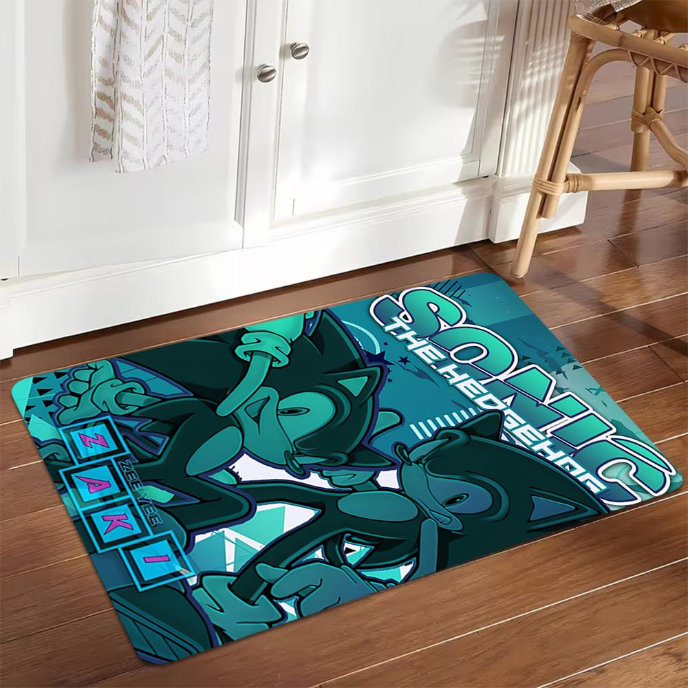 Sonic The Hedgehog Comic Art Print Decoration,Carpet,Living Room,Bedroom, Non-slip,Square rug