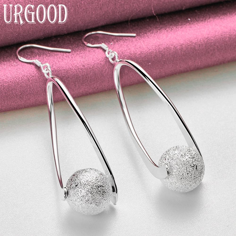 925 Sterling Silver Fashion Pierced Earrings Wedding Jewelry