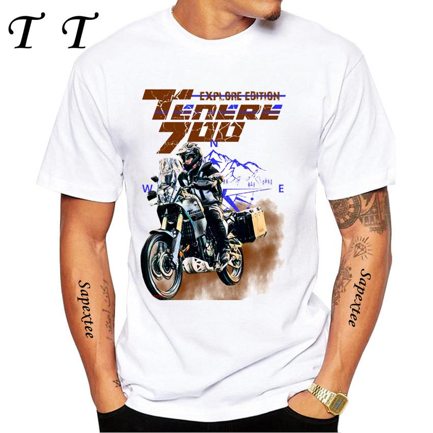 ZheXiong TEE T&eacute;n&eacute;r&eacute; 700 T7 T-shirt Super Tenere 1200 XT Rij-T-shirts Heren Korte Mouw Avontuur Motorrijder T-shirt Jongen Casual T-shirts 4XL