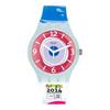 Ceas Unisex cu Cuarț Stea Norocoasă Culoare Simplu Ceas cu Cuarț Unisex pentru Femei Ceas Elvețian 41mm Cadran Colorat Carcasă din Plastic Curea din Silicon SUOZ174