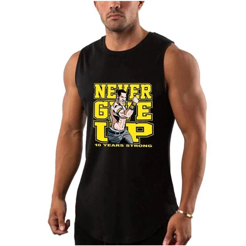 

Летний топ с круглым вырезом и 3D-принтом рестлера Джона Сины, модная повседневная безрукавка, мужские футболки 3XL