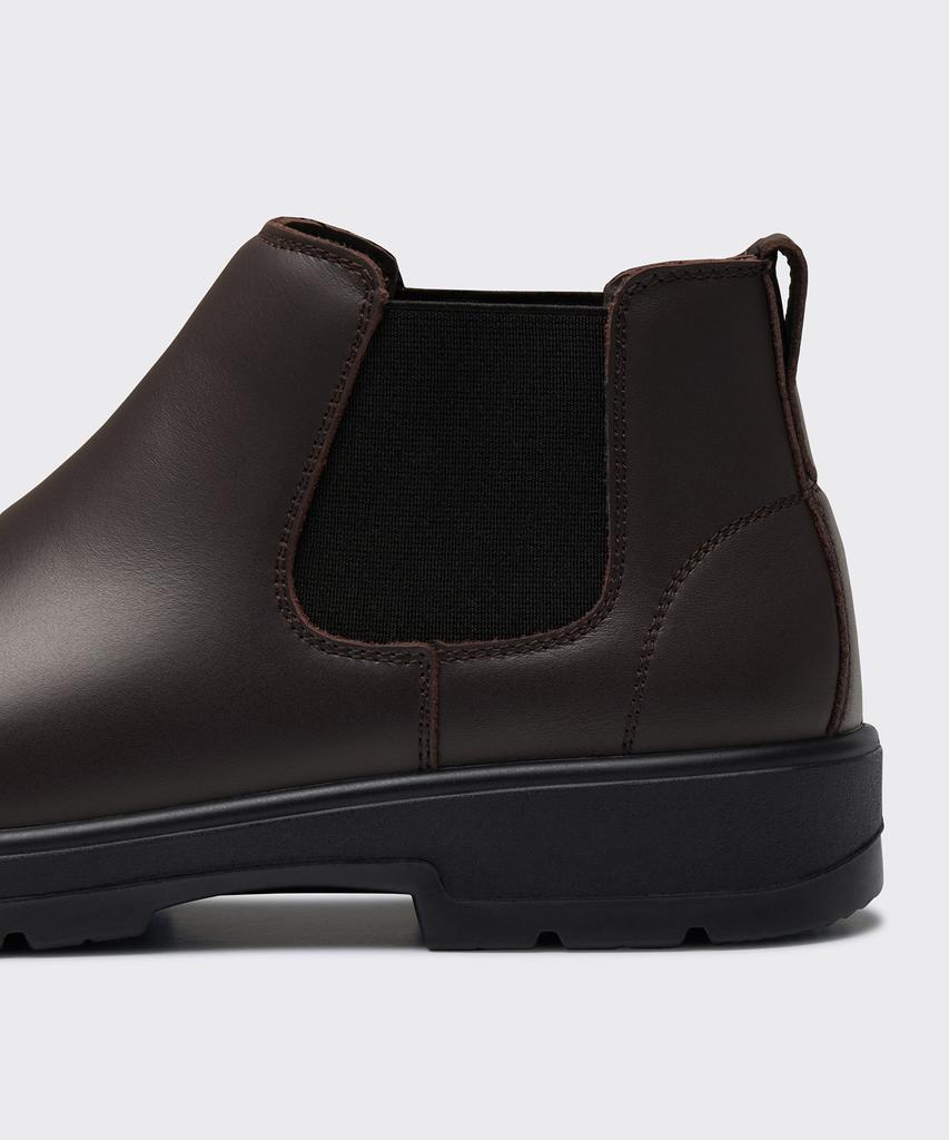 Musinsa Standard Round Low Cut Injection Chelsea Boots [Dark Brown]