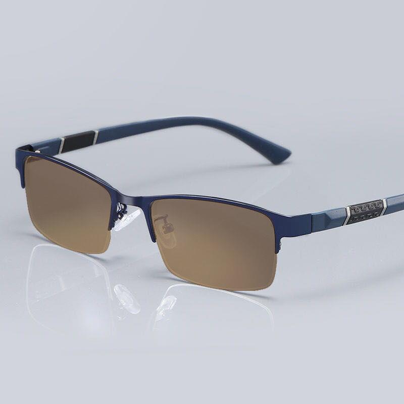 

Полуоправа Деловые светочувствительные очки для мужчин и женщин, меняющие цвет, сверхлегкие очки с металлической оправой Защита глаз для компьютера, мобильного телефона Защита глаз flat mirror