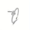 1pc Romantic Micro Inlaid Heart Shaped Women's Ring, for Party, Bridal, Wedding Jewelry Engagement
