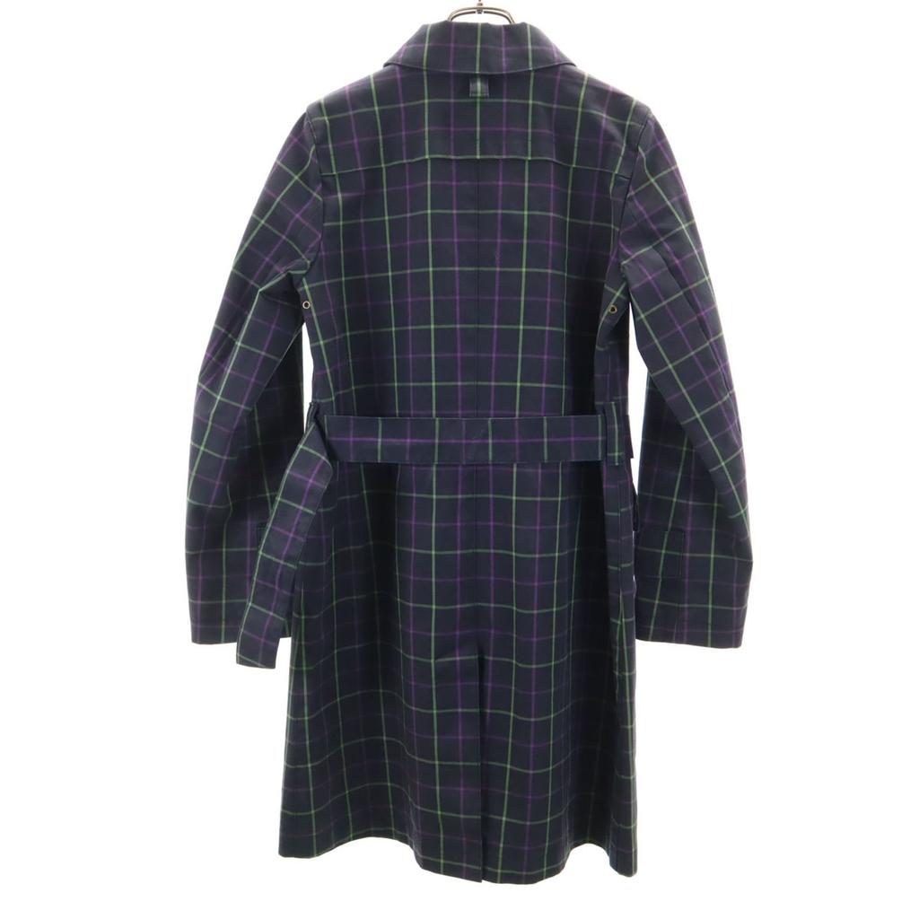 MACKINTOSH PHILOSOPHY Made In Japan Check Pattern Stainless Collar Coat Women Used