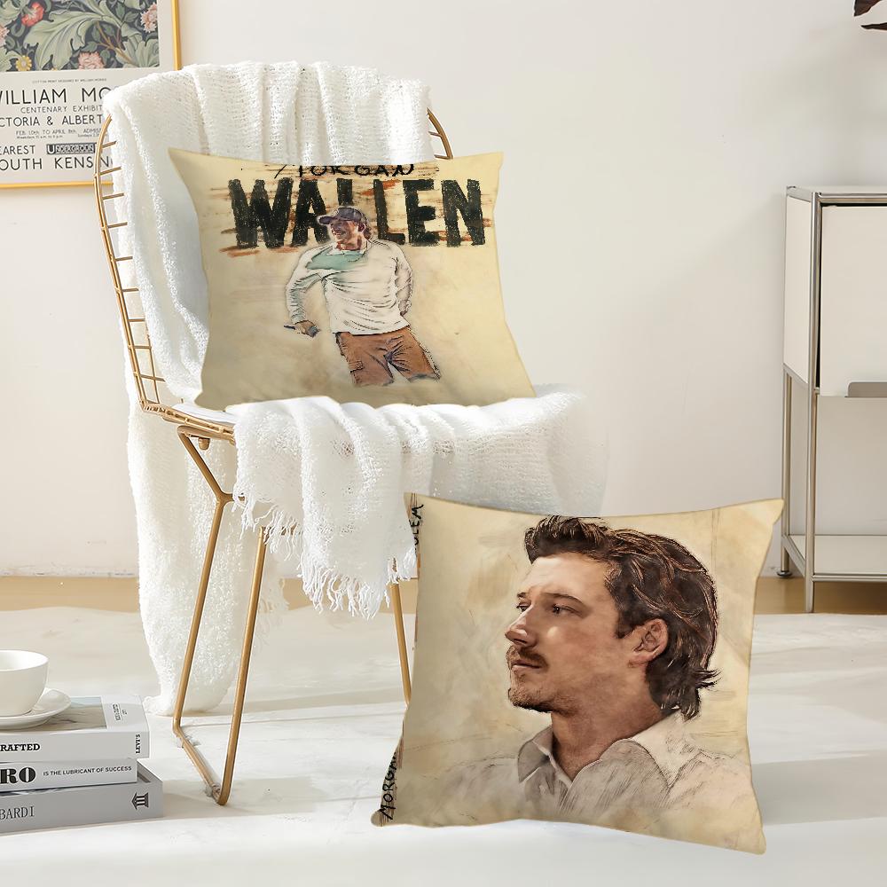 Singer M-Morgan W-Wallen Pillow Case Suitable For Bedrooms Living Rooms Cars Home Decoration
