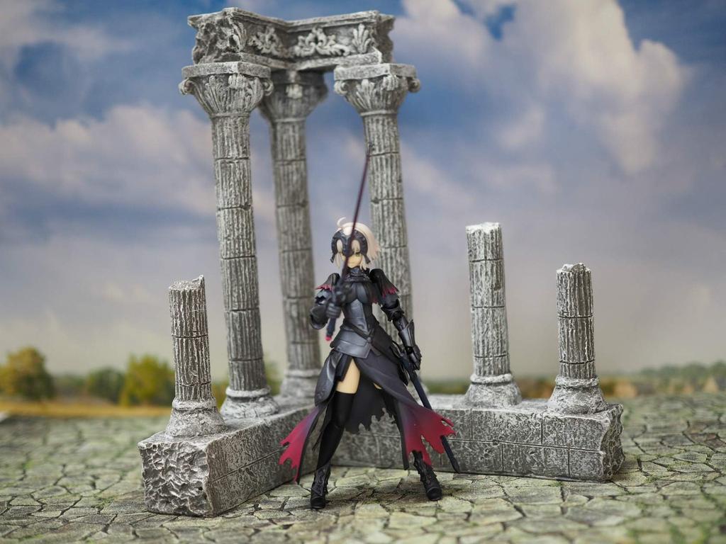 In Three Diorama Temple Pillar for Miniature Ruins Background Scale Compatible Good Directions Figures, Display, 1/12 (Pillar D)
