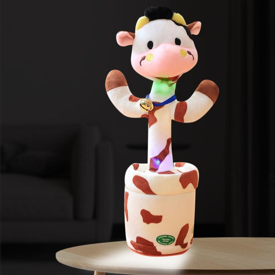Dansend Konijn Koe Interactief Leren Muzikaal Praten Pluche Speelgoed Herhalend Praten Pluche Speeltje Cadeau Dezelfde Intelligente Cactus