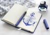 Faber-Castell Fountain Pen, Medium Nib, Grip 2011, Metallic Blue, 140902, Dual-Use, Officially Imported