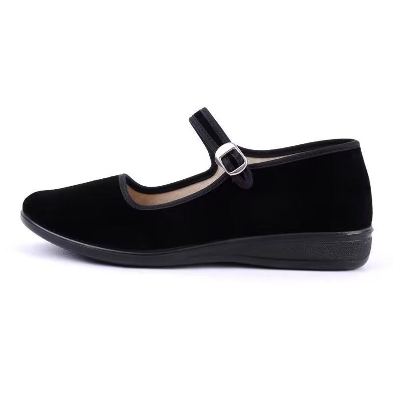 Spring new cloth shoes women's shoes etiquette shoes single shoes comfortable one-word buckle work shoes
