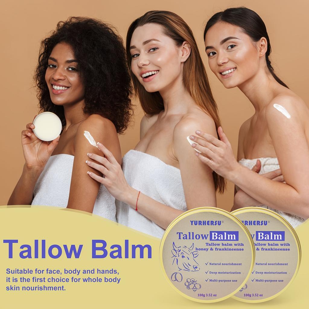 Talgbalsam – Honig und Jojoba, alkoholfrei, feuchtigkeitsspendend und straffend, alle Hauttypen, Olivenöl und Vitamin E, Mehrzweck-Heilcreme