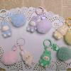 Flocking Cute Grain Cute Hairball Love Model Mobile Phone Bag Pendant Keychain