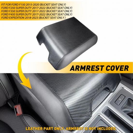 Center Console Armrest Front Cover Pad Protector for Ford F150 2015- EXV