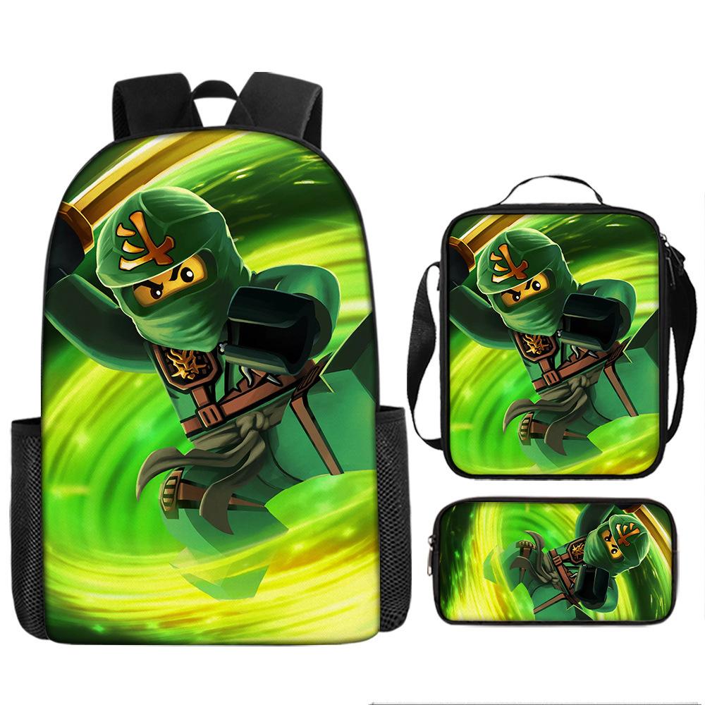 Cartoon-Rucksack-Set 3 Teile Leichte Schultasche für Mittelschüler Umhängetasche