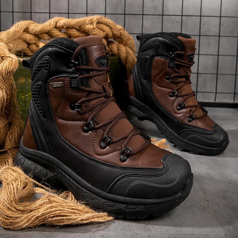 New Large Size Tactical Boots Men's Outdoor Hiking Boots Combat Boots High Quality Wear-resistant Thick Sole