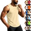 Men American Style Solid Sleeveless Breathable Quick Dry Fitness Sports Tank Top