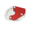 Motorcykel Sidostöd Förstorad Platta Aluminiumlegering Röd Ersättning för Trident 660 2021+