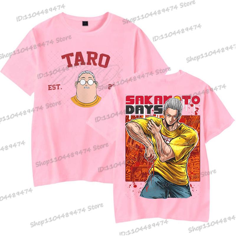 Anime Sakamoto Days T-Shirt Herren Damen Mode Grafiken Sakamoto Tarou Beidseitig Streetwear Kurzarm Unisex T-Shirts