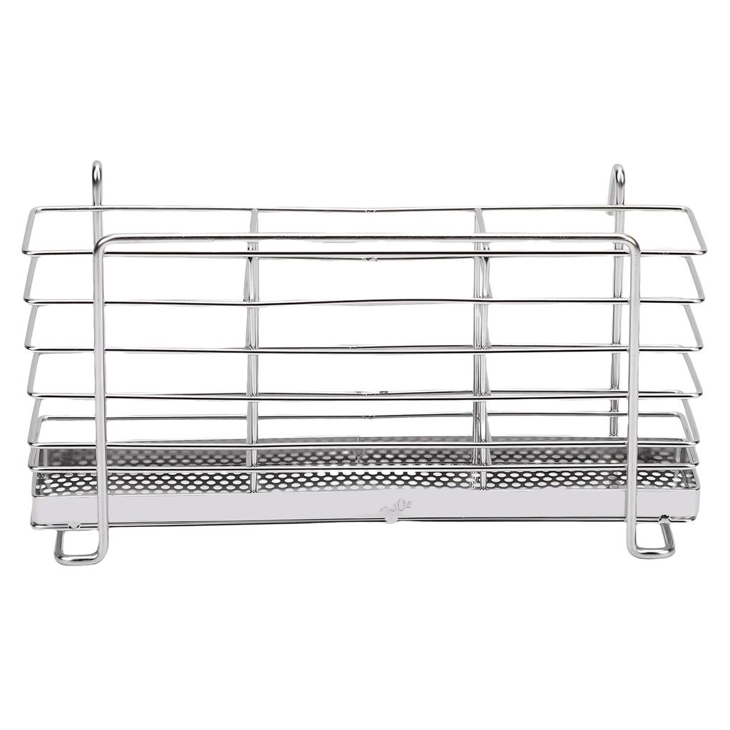 Abtropfgestell für Küchenutensilien mit Haken 3 Fächer 304 Edelstahl Abtropfkorb für Essstäbchen Gabeln