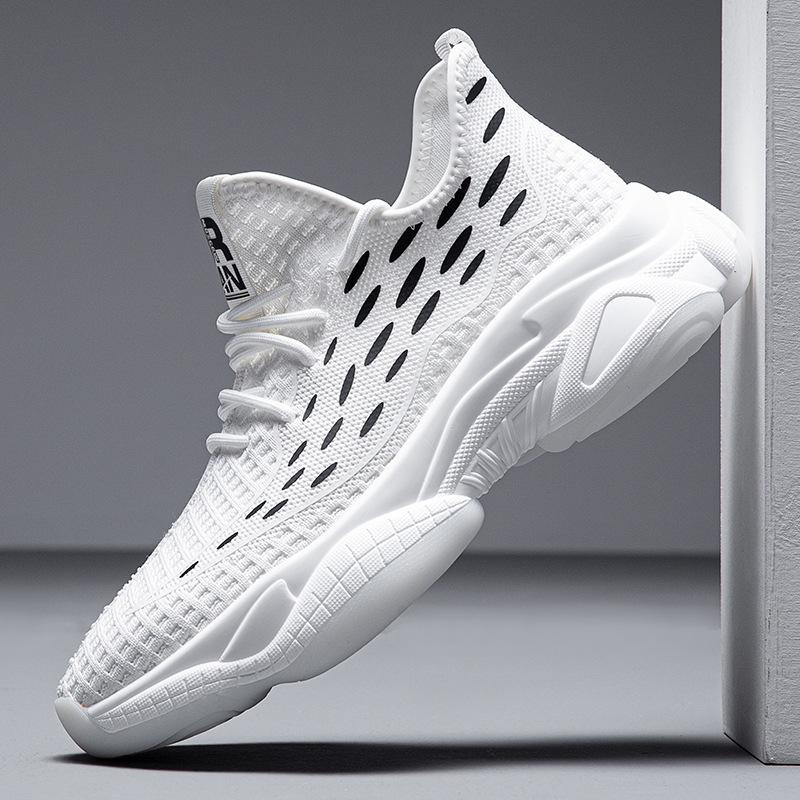 

Мужская обувь очень большого размера, новые сетчатые спортивные туфли лето 2025, модная повседневная обувь, папины кроссовки на толстой подошве с внутренней высотой 44