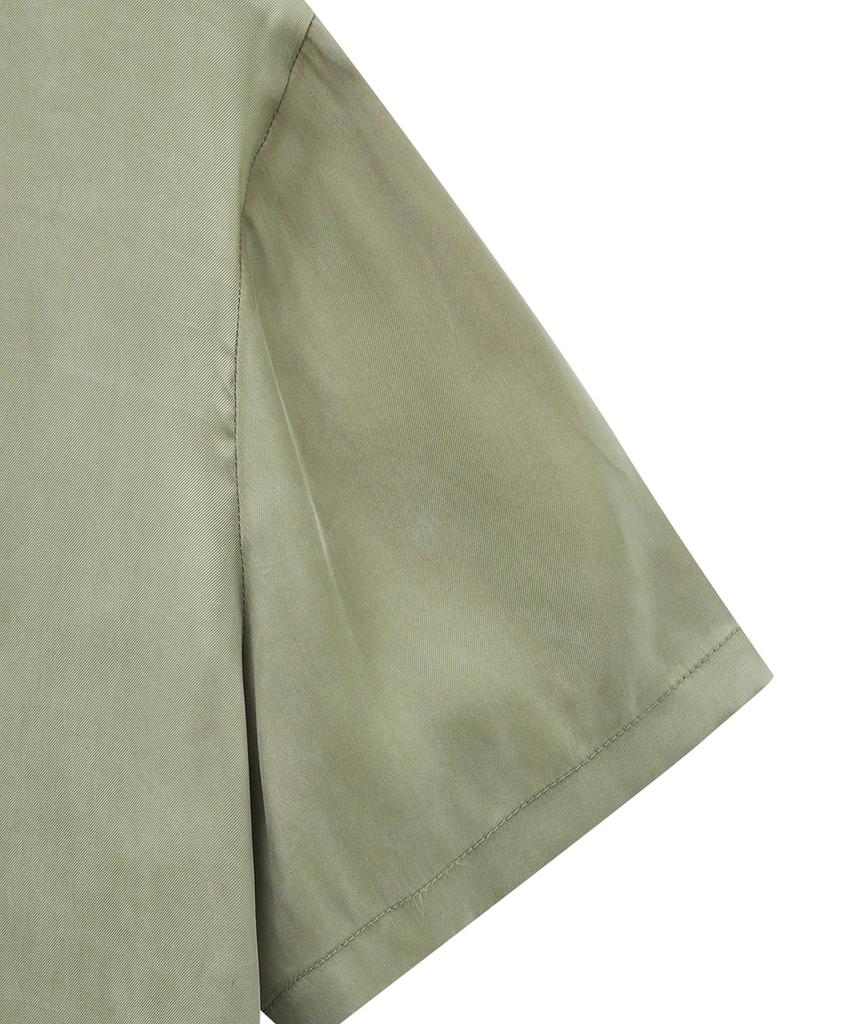 NOIRER Fluid Half Zip Polo Shirt (Pale Green)