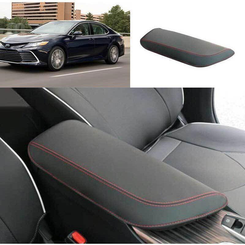 For Toyota Camry 2018- Black Leather Center Console Armrest Box Holster Trim