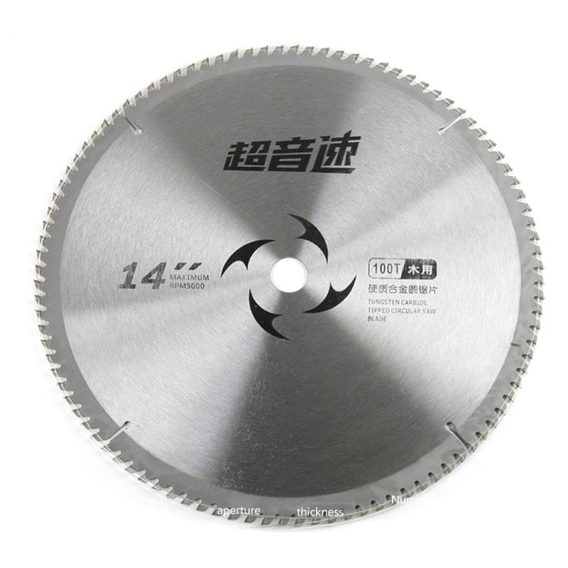 Milling Blade Solid Carbide Circular Saw Blade Milling Cutter Blade 14inch 60/80/100/120 Teeth Wood Cutting Saw Blade