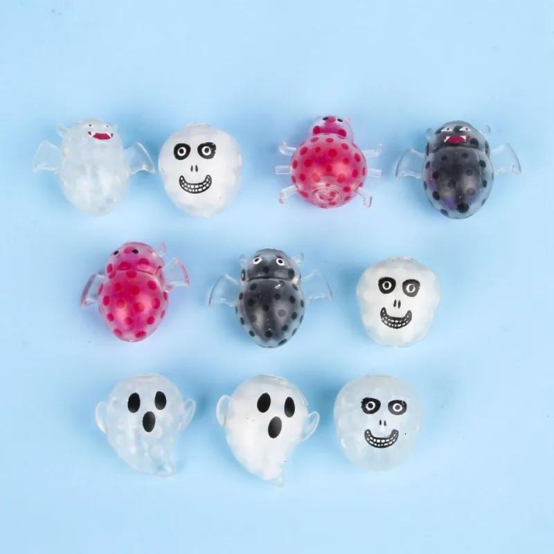 5/10Pcs Halloween Squeeze Ball Pumpkin Ghost Fidget Toy Kids Halloween Birthday Party Favors Trick or Treat Goodie Bag Filler