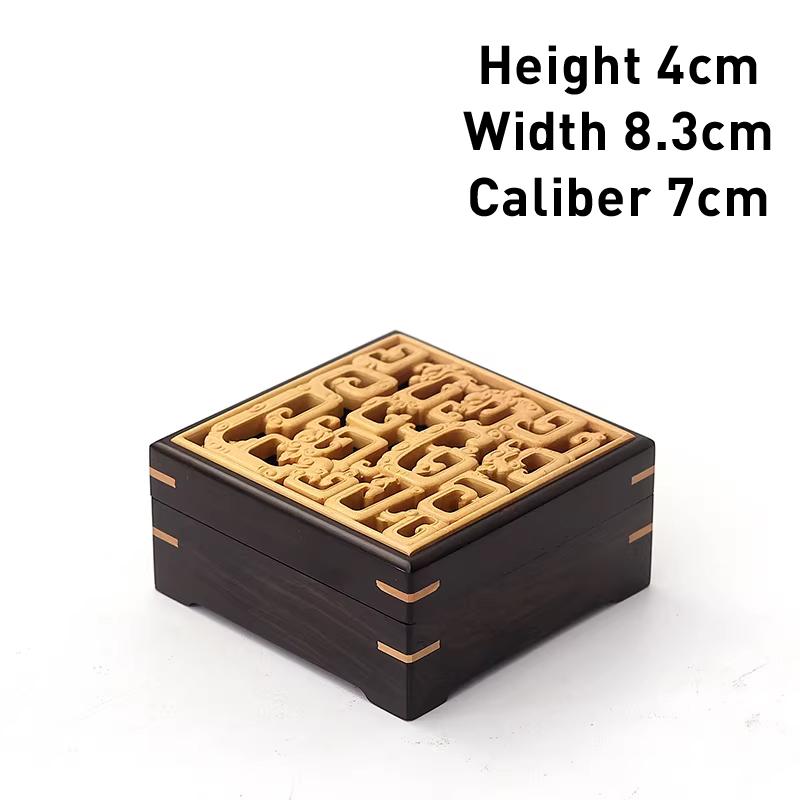 

Chinese Style Purple Sandalwood Square Incense Burner Plate, Creative Home Living Room Supplies, Small Aromatherapy Furnace, 1Pc